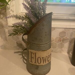 Galvanized Farmhouse Flower Vase